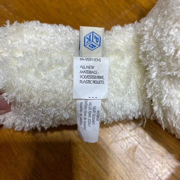 Pottery Barn Kids Fuzzy White My First Bear Plush Teddy 14” Toy PBK